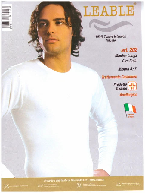 Leable Set 3 Maglie Uomo Manica Lunga Caldo Cotone Art 202