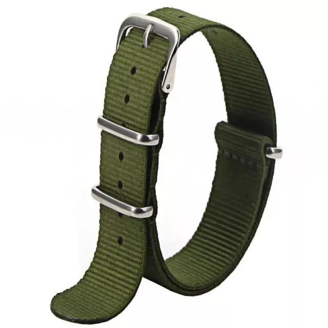 Cinturino Orologio Nato 20Mm Verde Oliva Premium Quality Military Green G10 Mil