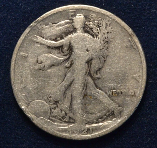 1921 P U.S Silver Walking Liberty Half Dollar KEY DATE!!