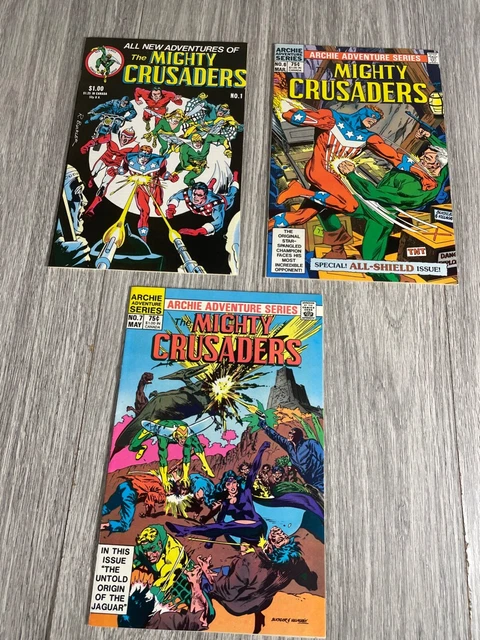 The Mighty Crusaders 1984 Archie Comics issues 7 & 8 and Red Circle 1983 issue 1