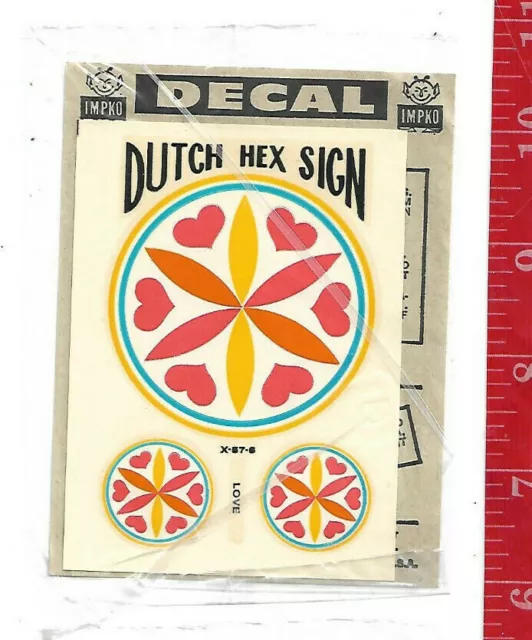 Vintage IMPKO water decal Dutch Hex Signs in original packaging