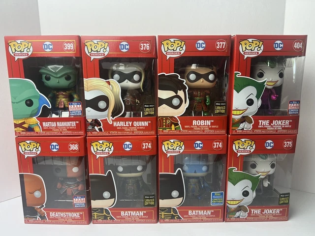 Funko Pop! DC Imperial Palace 8 Pops Bundle: Batman, Joker, Harley Quinn, Robin