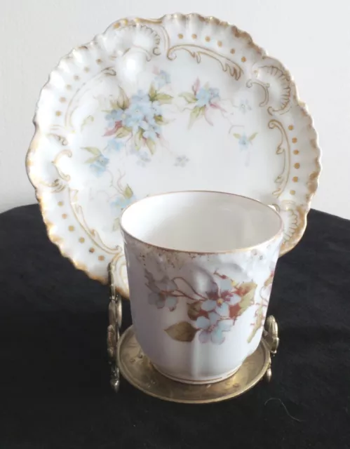 Antique Limoges Dematasse Cup And Saucer