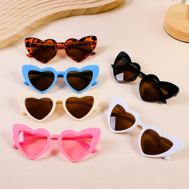 Kids Love Heart Shape Sunglasses Retro Gradient Color Eye Glasses Dress Party