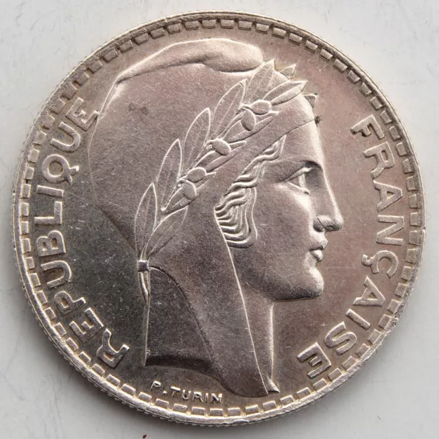 Frankreich/France 20 Francs 1934 Silber Marianne vorzüglich