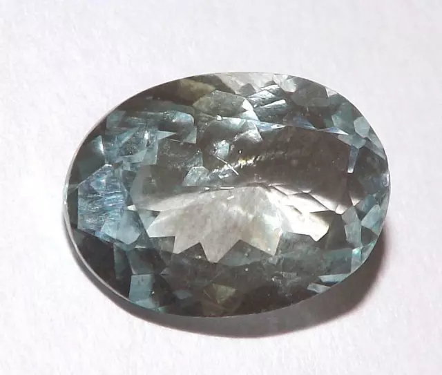 3.55 cts 100% Natural Untreated Aquamarine 12 x 9 mm Gemstone #baqf747