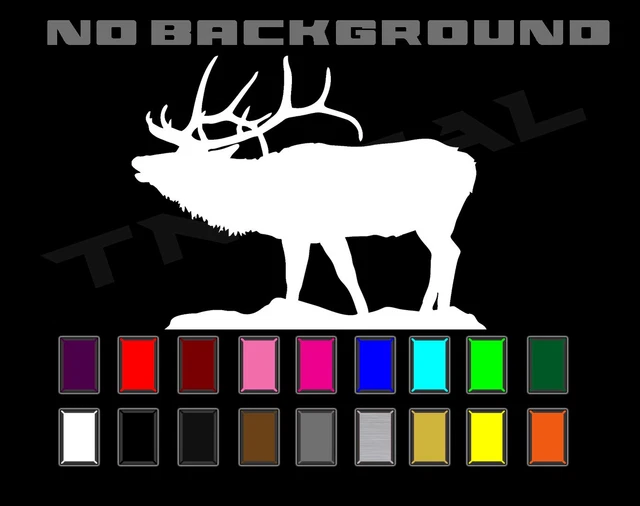 ELK DECAL BULL Hunting Bow Outdoors Vinyl Sticker Car Truck Window