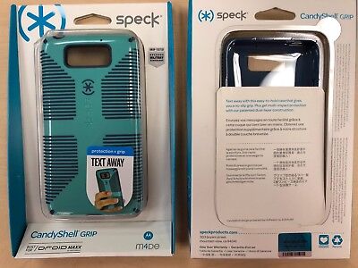 Speck CandyShell Grip Motorola Droid Maxx Case in Pool Blue/Deep Sea Blue