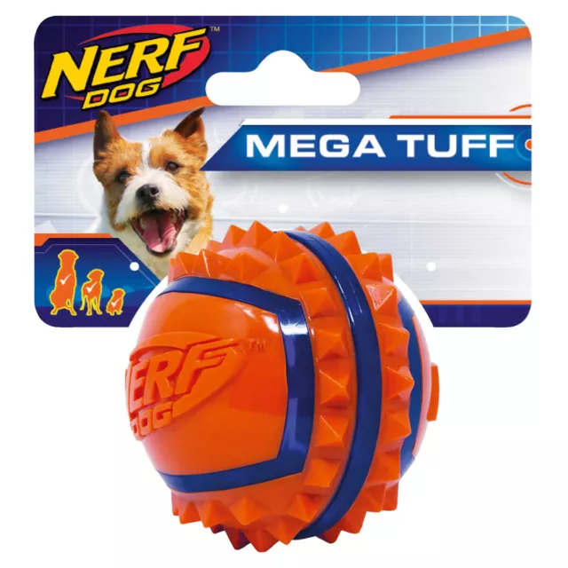 Nerf Dog Jouet pour Chien Tpr Spike Balle Bleu / Orange, Divers Tailles, Neuf