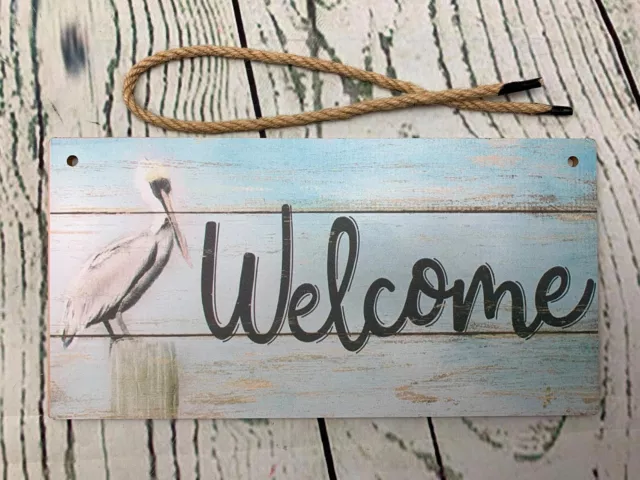 Wooden Welcome Sign for Rustic Farmhouse Decorations Wall Hanging Welcome Sign
