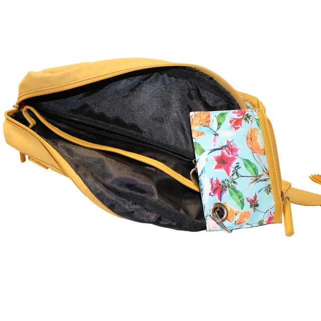 Samantha Brown To Go Convertible Backpack Mustard Tropical Coin Purse and Wallet 2