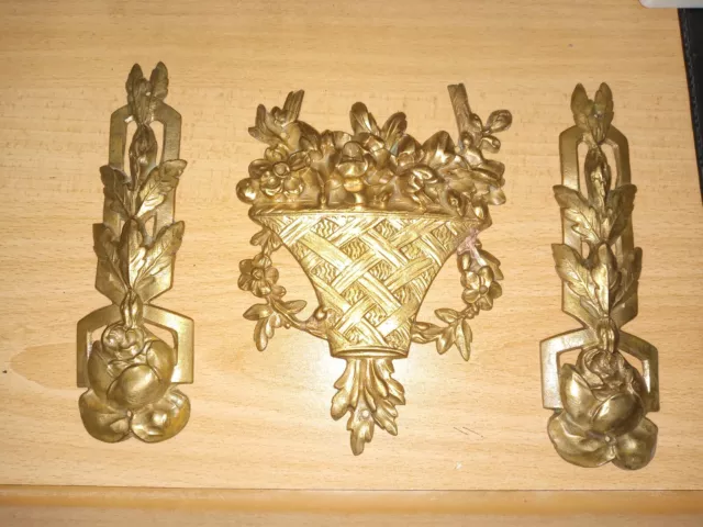 03 Frontons Garnitures Decoratives De Meubles En Bronze