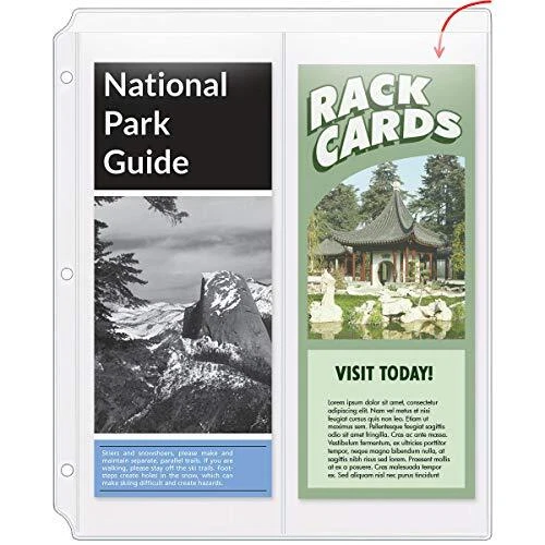 - Rack Cards/Envelopes Binder Page for 3- Binn