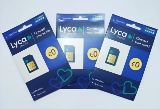 Lycamobile 4G Ireland-Pay As You Go-Irish Network-Prepaid Triple SIM Card