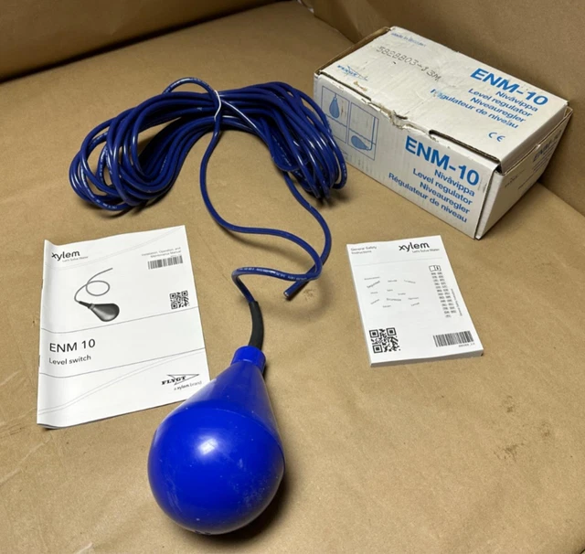 GENUINE OEM XYLEM Flygt 13 Meter 43' ENM10 Blue Bulb Water Float Level