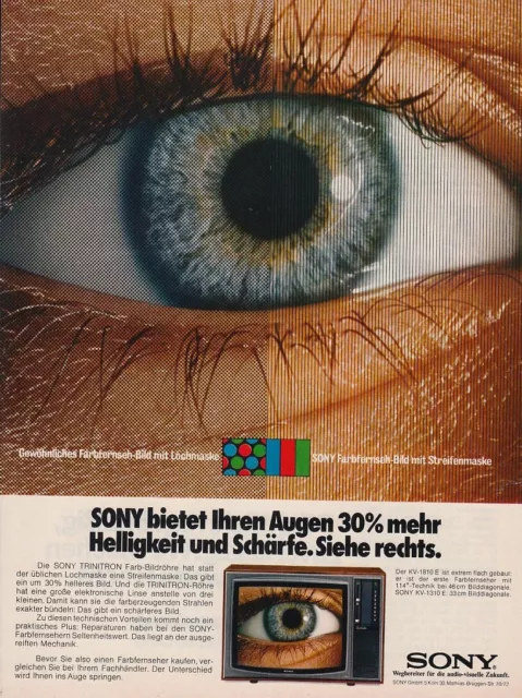 Sony KV-1810 E - Reklame Werbeanzeige Original-Werbung 1974 (1)