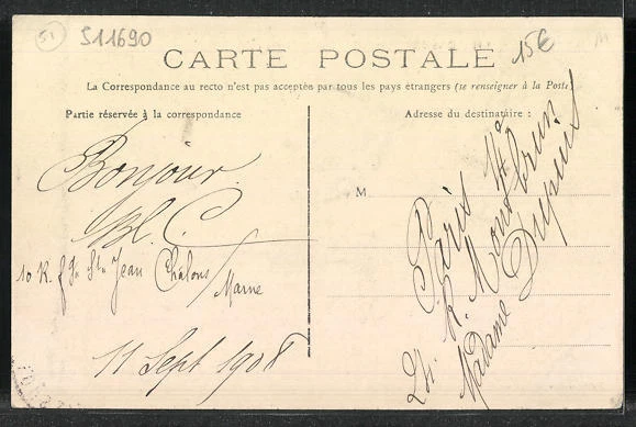 CPA Châlons-sur-Marne, Rue de Marne, vue de la rue 2