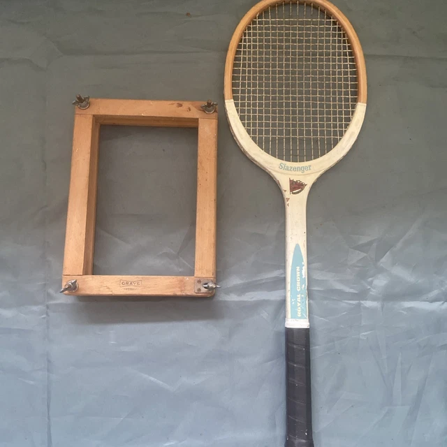 Raquette De Squash Ancienne Slazenger Royal Crown – Bois, Made In England