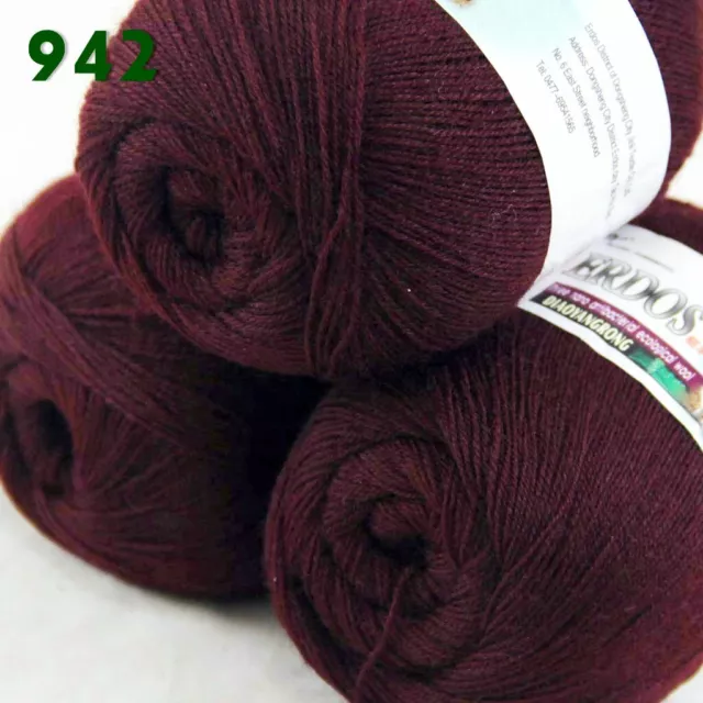 Sale 6 Skeins X 50gr LACE Hand Crochet Yarn Acrylic Wool Cashmere