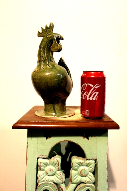 wayne hewell rooster, chicken , pottery, folk art 10'' t x 6'' w wayne hewell rooster, chicken , pottery, folk art 10'' t x 6'' w