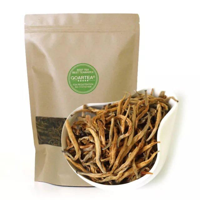 GOARTEA Nonpareil Supreme Yunnan Black Tea Fengqing Dian Hong Chinese Golden Bud