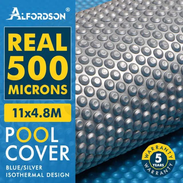 ALFORDSON Pool Cover 500 Microns Solar Blanket Swimming Isothermal 11X4.8M