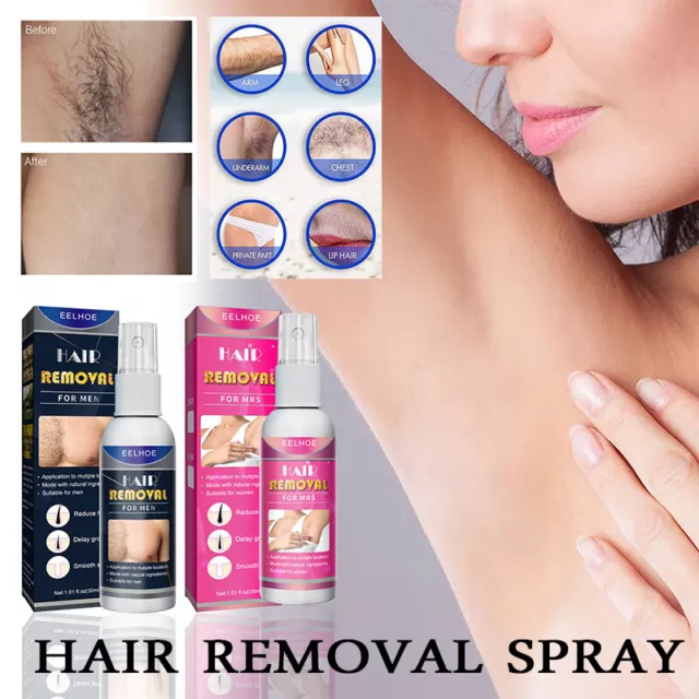 100% Naturel Permanent Cheveux Enlèvement Spray Arrêt Croissance de Inhibite ,