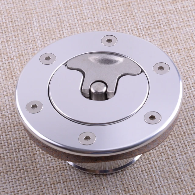 ALUMINUM ALLOY AIRCRAFT Style Gas Fuel Filler Cap Cover w/ 6 Hole Flush