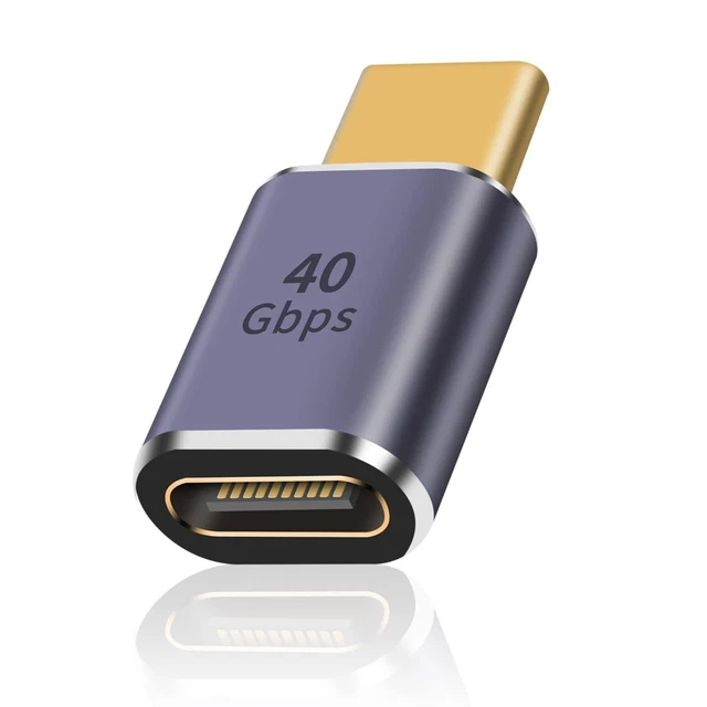 Adaptateur USB C Femelle à Femelle 80Gbps De Duttek - Charge Rapide 240W & Vidéo 8K@60Hz - Compatible IPad, MacBook, Thunderbolt 5/4 - Pack De 2