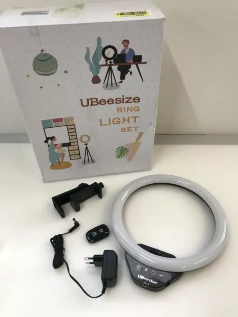 Luz de anillo UBeesize con trípode, 12"