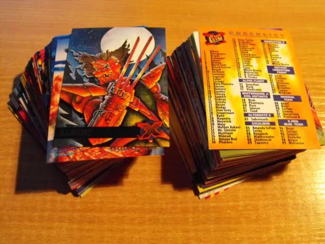 X Men Fleer Ultra 95 Complete Base Set Of 150 Cards