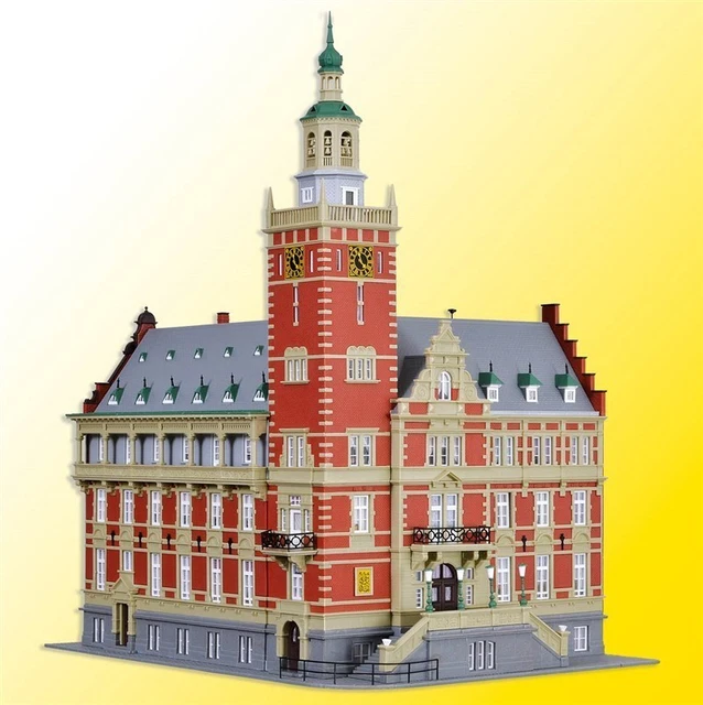 KIBRI 38295 H0 Stadhuis met figuur en verlichting KIBRI 38295 H0 Stadhuis met figuur en verlichting
