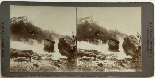 Schweiz Schaffhausen c1900 Foto Stereo Citrat Vintage P76L9n2