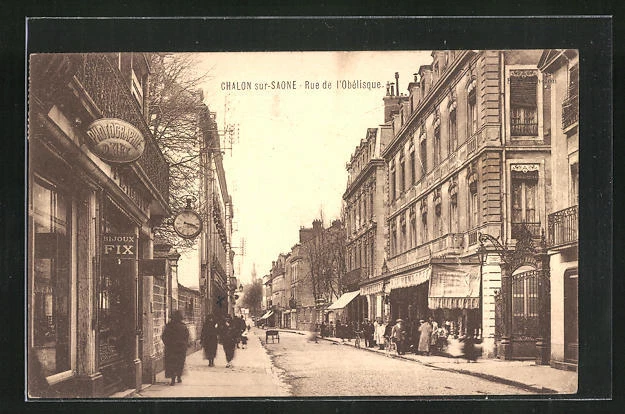 CPA Chalon-sur-Saone, Rue de l'Obelisque