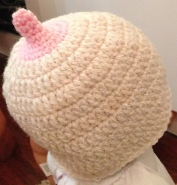HANDMADE IN UK Crochet Breastfeeding Boob Hat All sizes Photo Prop Baby Shower