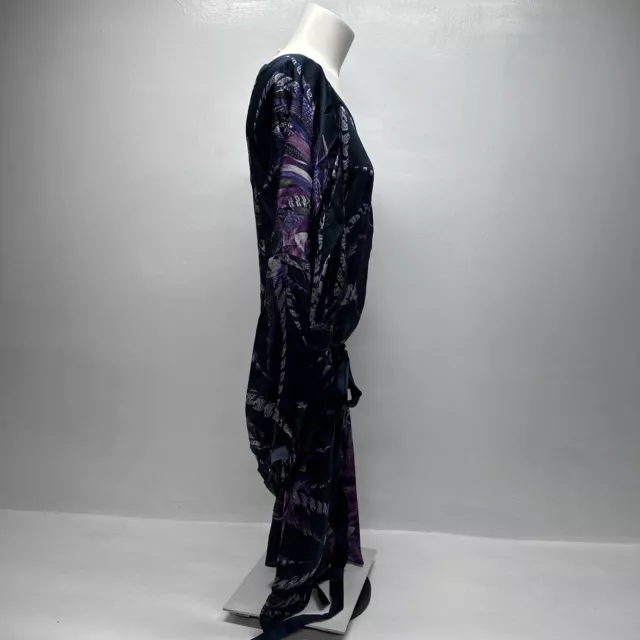 ROBERTO CAVALLI JUST Cavalli Dress Long Sleeve Floral Silk Belted ...