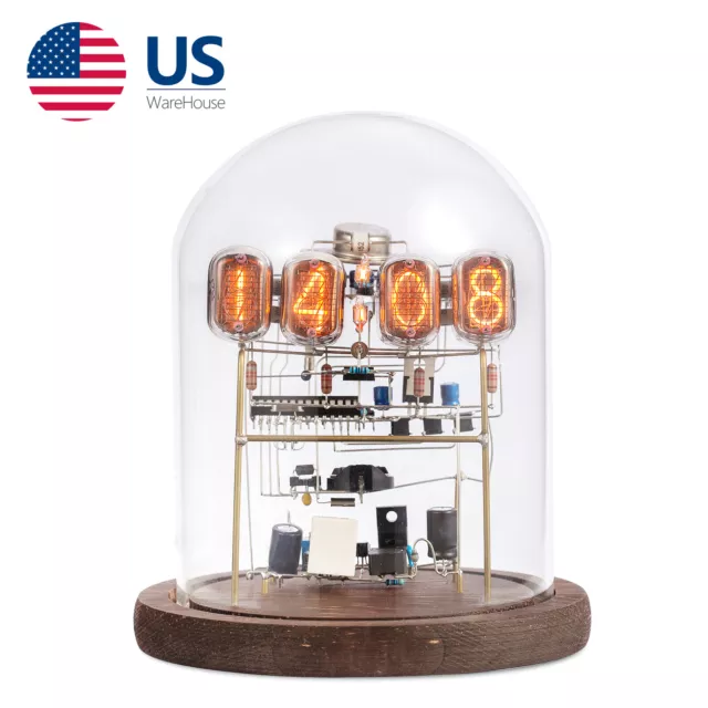 VINTAGE IN12 NIXIE Tube Clock Kit DIY / Assembled with Tubes w/Round