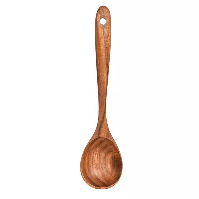 Colander Spoon Kitchen Tool Easy Clean Wooden Frying Spatula Soup Spoon Portable