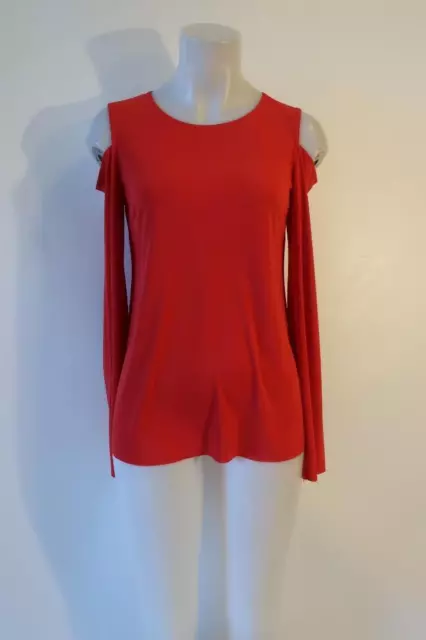 Womens Bailey 44  Red Cold Shoulder Top Shirt Blouse M *