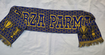 SCIARPA SPORTIVA STORICA MAGICO PARMA JACQUARD CALCIO AC FC SERIE A COPPA UEFA 