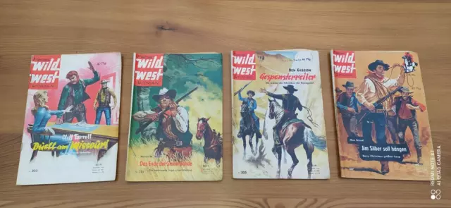 Pabel  Wildwest Roman Nr.  204  M.H. Albert Das Ende der Stone Bande  Orig. 60er 3