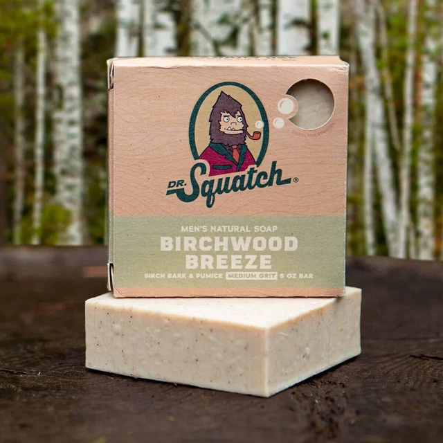 Dr. Squatch Birchwood Breeze Soap Mens Bar ( SAME DAY SHIP )