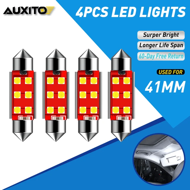 AUXITO 4x CANBUS Dome Map Light 578 212-2 White LED Bulb Interior Lamp For Chevy