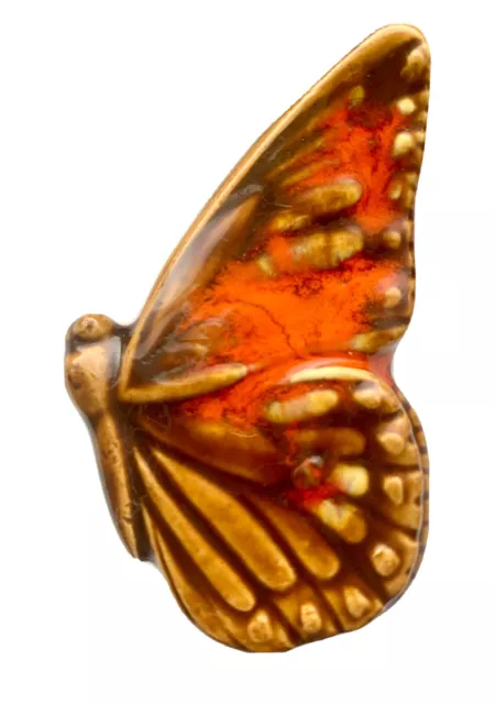 VINTAGE UNUSED LARGE CERAMIC MONARCH BUTTERFLY MACRAME BEAD 1970’s