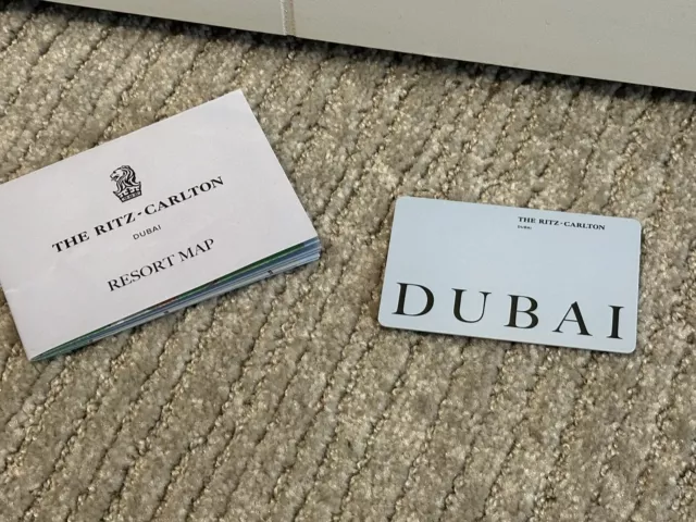 Ritz Carlton Dubai Room Key & Map