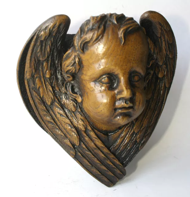Victorian Cherub Angel Reproduction church pew Carving Unique Handmade Gift wood