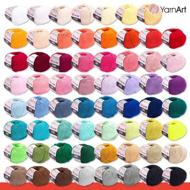 YarnART 5x50 G Vaqueros Tejidos Ganchillo Amigurumi Lana Colores Pastel 63