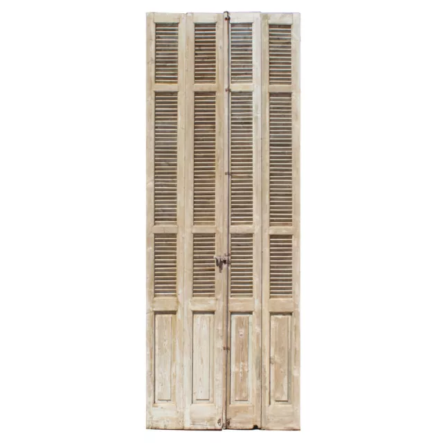 Large Set of Reclaimed 47" Wood Shutters, Late 1800's, NSHR51