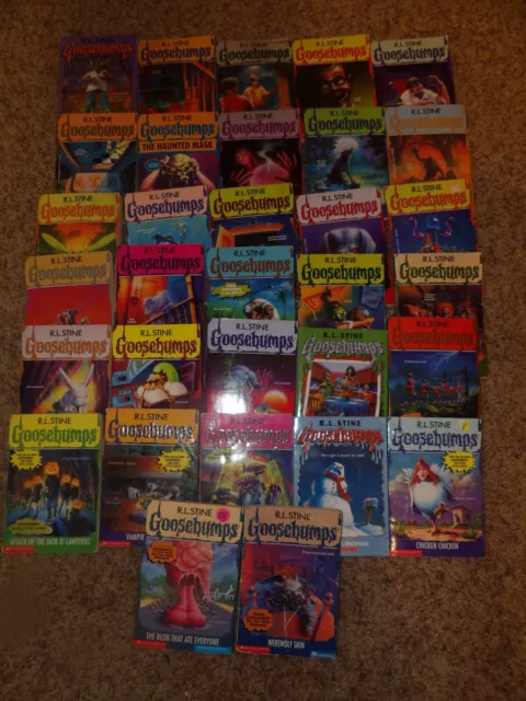 Huge Lot Of 58 R.l. Stine Books Mostly Goosebumps