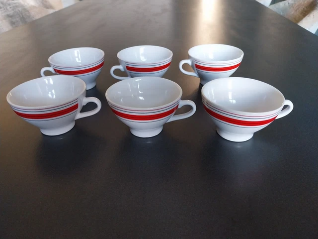 Lot De 6 Tasses à Cidre Bolées CAFRESTO PIAT Saint-Malo Vintage - Occasion